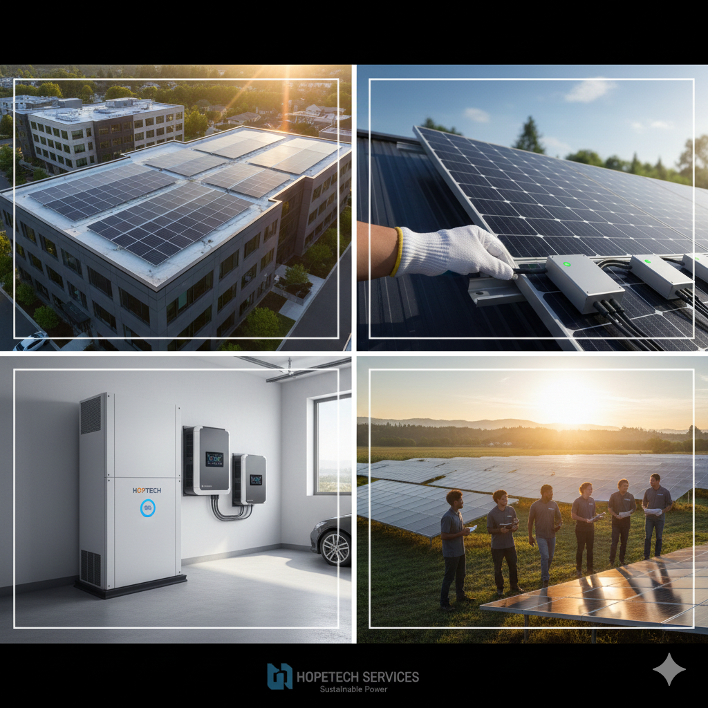 Image of commercial solar installation