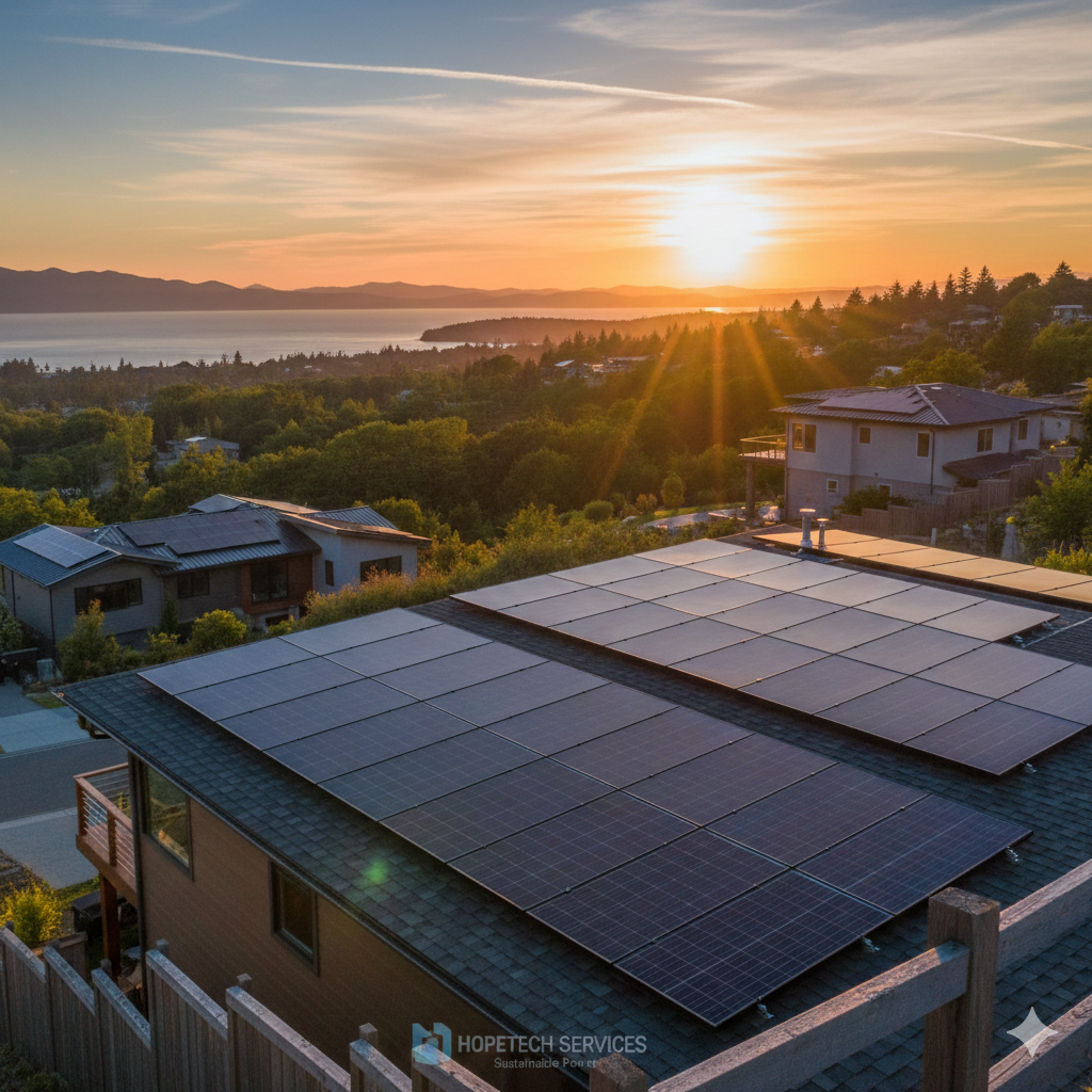 Image of solar panels on a rooftop